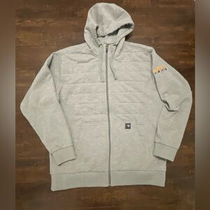 Ariat Rebar XL TALL All-Weather Insulated Full Zip Hoodie Gray Fleece Excellent